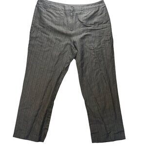 Emma James Womens Pinstripe Linen Blend Pants Size 18